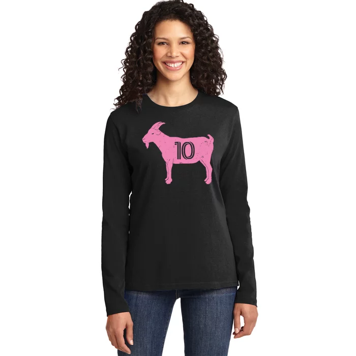 Goat 10 Miami Soccer Ladies Long Sleeve Shirt