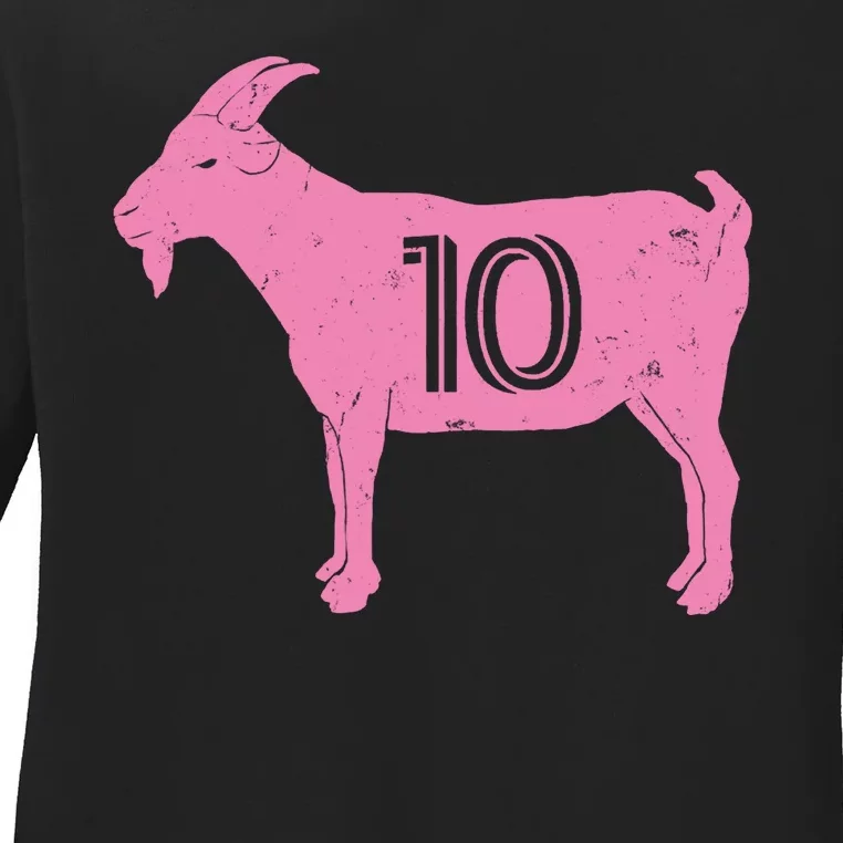 Goat 10 Miami Soccer Ladies Long Sleeve Shirt