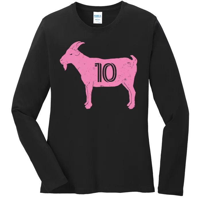 Goat 10 Miami Soccer Ladies Long Sleeve Shirt