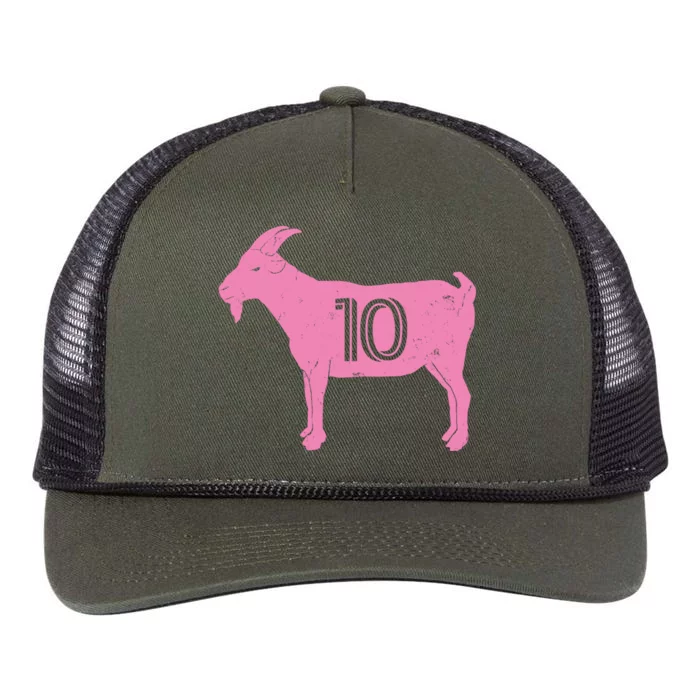 Goat 10 Miami Soccer Retro Rope Trucker Hat Cap