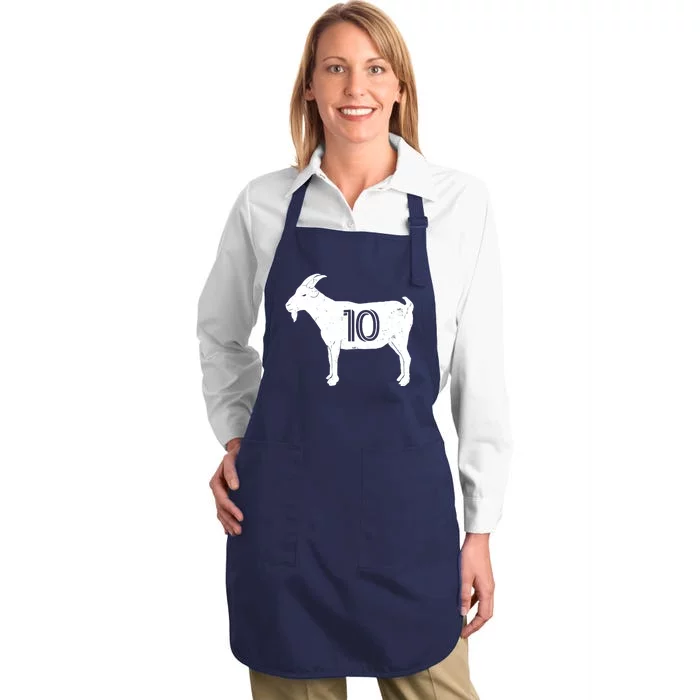 Goat 10 Miami Soccer Team Full-Length Apron With Pocket