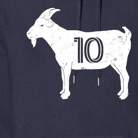 Goat 10 Miami Soccer Team Premium Hoodie