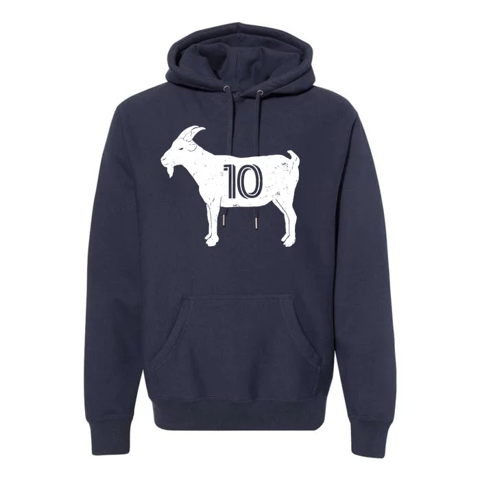 Goat 10 Miami Soccer Team Premium Hoodie