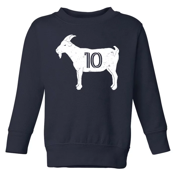 Goat 10 Miami Soccer Team Toddler Sweatshirt