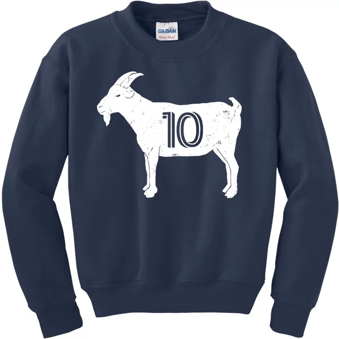 Goat 10 Miami Soccer Team Kids Sweatshirt