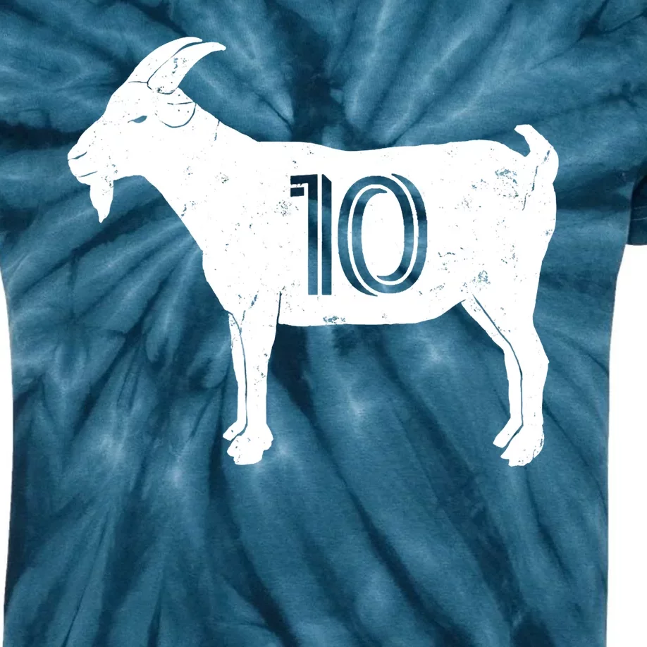 Goat 10 Miami Soccer Team Kids Tie-Dye T-Shirt