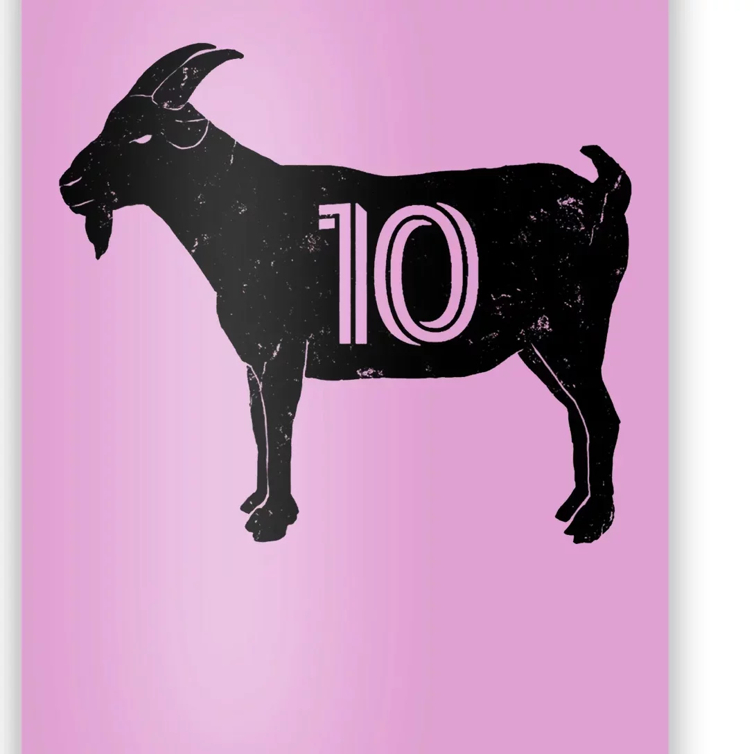 Goat 10 Miami Soccer Team Poster