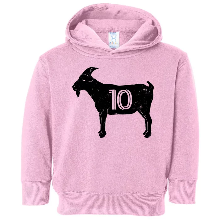 Goat 10 Miami Soccer Team Toddler Hoodie