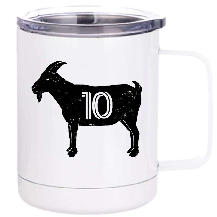 Goat 10 Miami Soccer Team Front & Back 12oz Stainless Steel Tumbler Cup