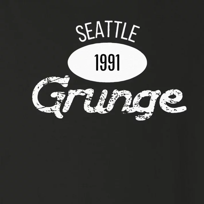 Grunge 1991 Seattle 90s Music Retro Rock Music Gen X Toddler Long Sleeve Shirt