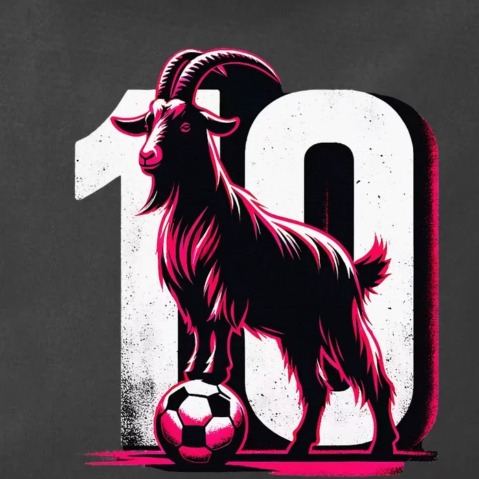 Goat 10 Soccer Day Lover 2024 Zip Tote Bag