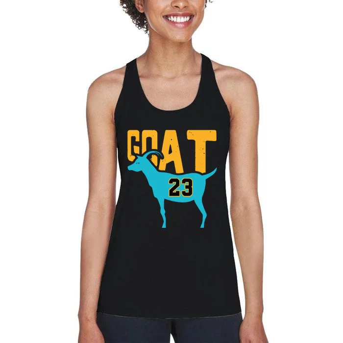 Goat 23 Air Retro Aqua 5s Matching Women's Racerback Tank