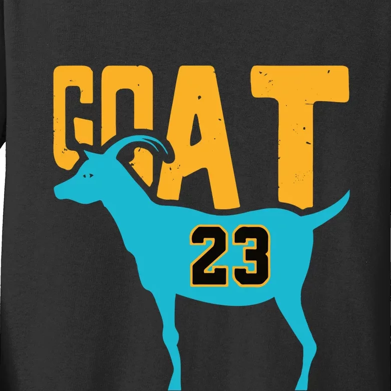 Goat 23 Air Retro Aqua 5s Matching Kids Long Sleeve Shirt