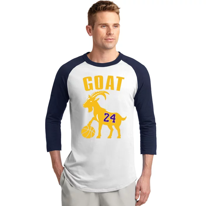 Goat 24 Cute Funny Basketball Baseball Sleeve Shirt