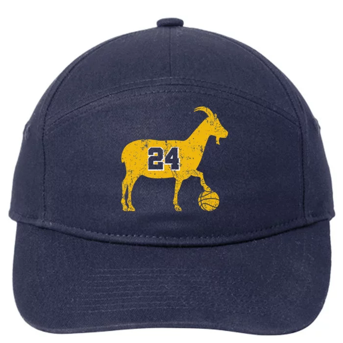 Goat 24 Cute Funny La Basketball 7-Panel Snapback Hat