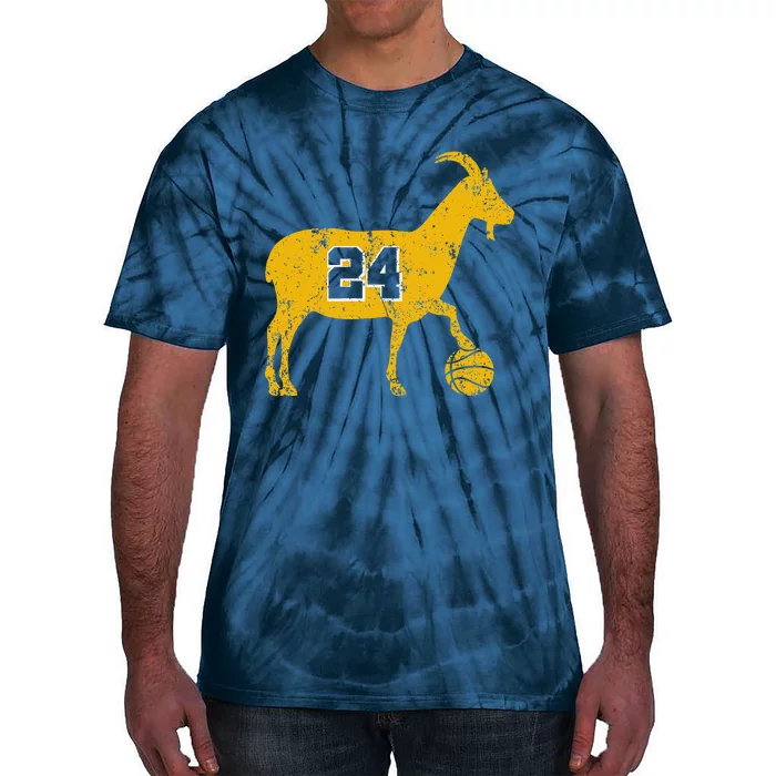 Goat 24 Cute Funny La Basketball Tie-Dye T-Shirt