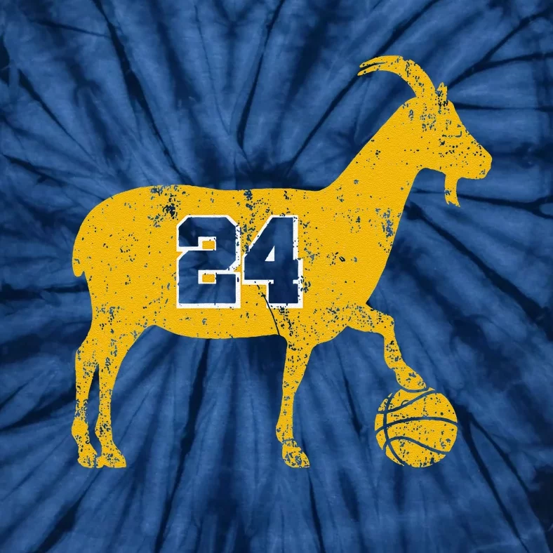 Goat 24 Cute Funny La Basketball Tie-Dye T-Shirt