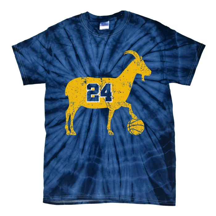 Goat 24 Cute Funny La Basketball Tie-Dye T-Shirt