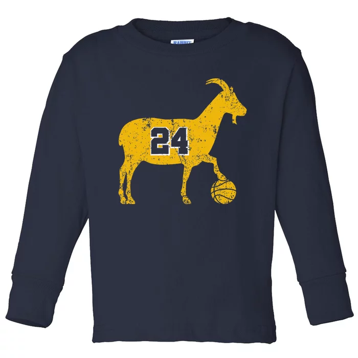 Goat 24 Cute Funny La Basketball Toddler Long Sleeve Shirt