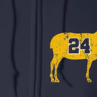 Goat 24 Cute Funny La Basketball Full Zip Hoodie