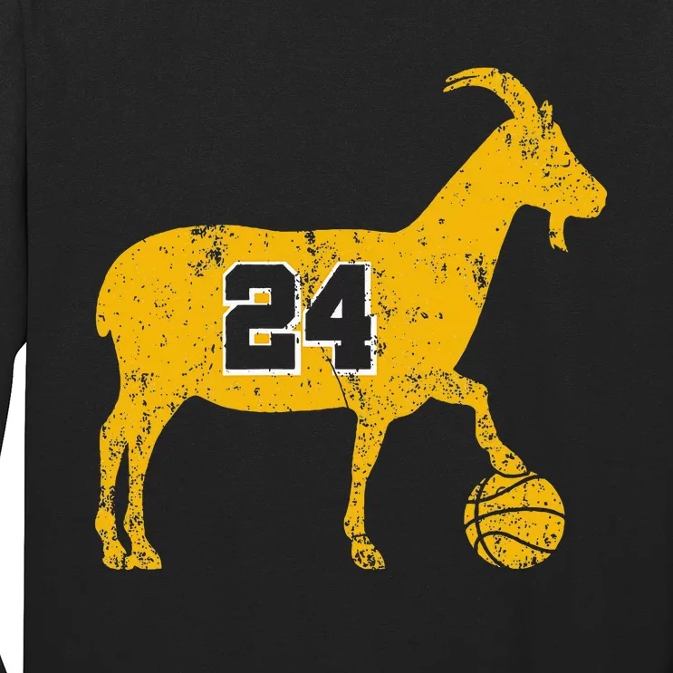 Goat 24 Funny La Basketball Long Sleeve Shirt