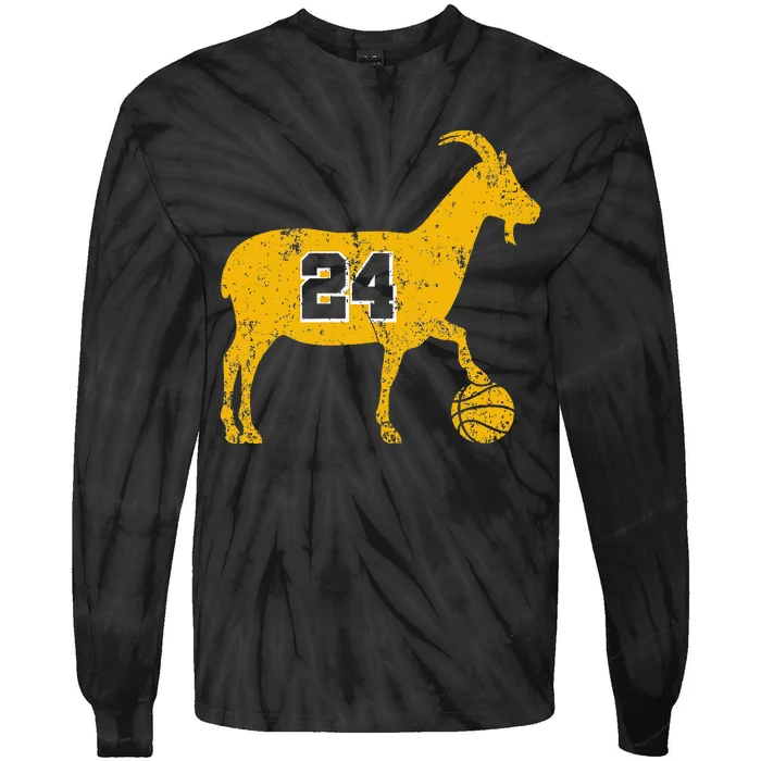 Goat 24 Funny La Basketball Tie-Dye Long Sleeve Shirt