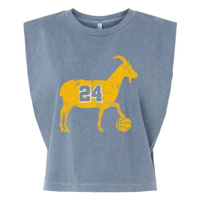 Goat 24 Funny La Basketball Garment-Dyed Women's Muscle Tee