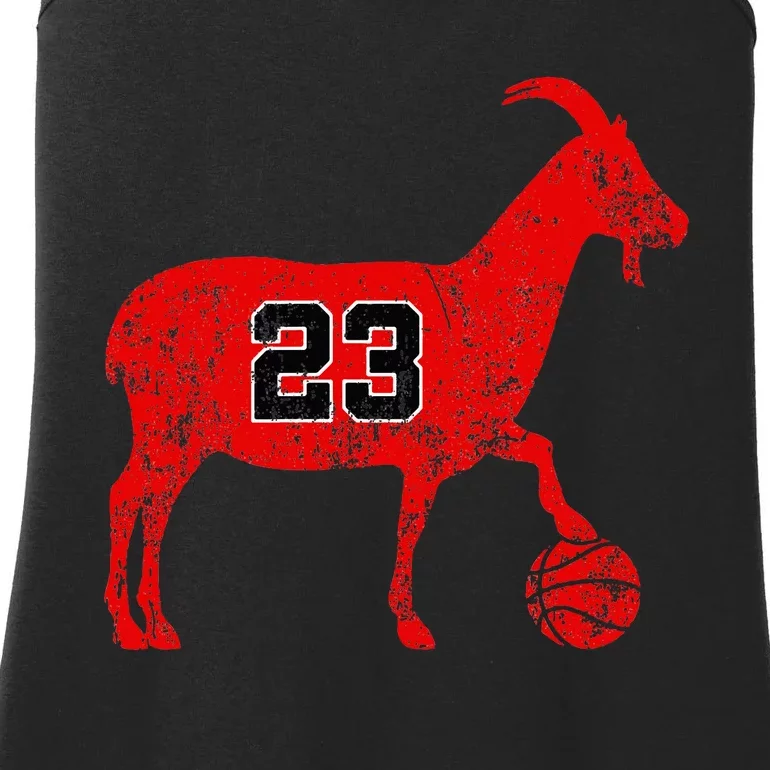 Goat 23 Funny Basketball Hoodie Ladies Essential Tank