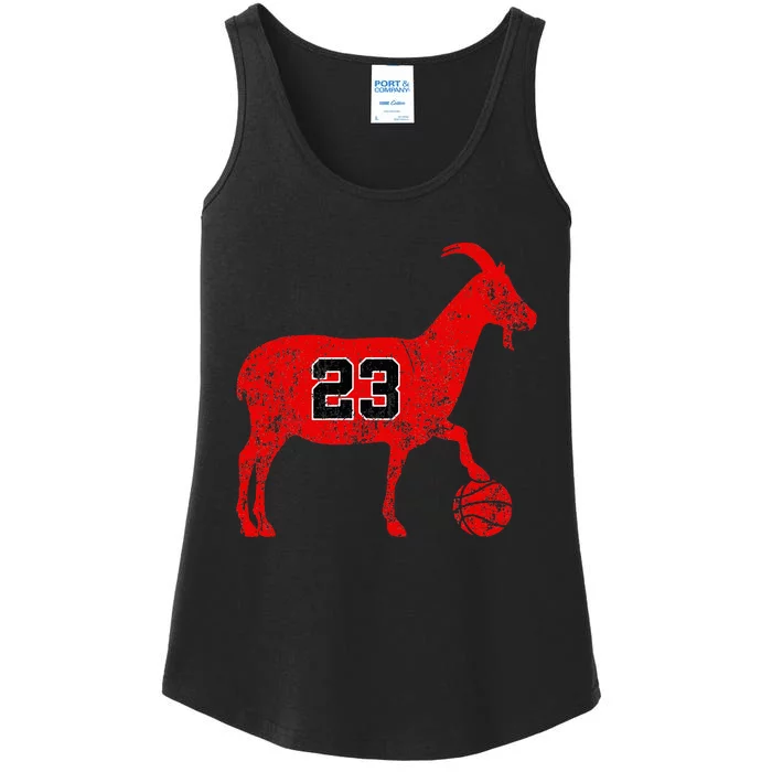 Goat 23 Funny Basketball Hoodie Ladies Essential Tank