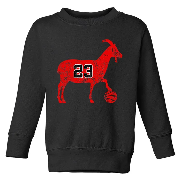 Goat 23 Funny Basketball Hoodie Toddler Sweatshirt