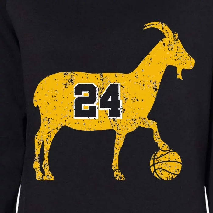 Goat 24 For Women Funny La Basketball Womens California Wash Sweatshirt