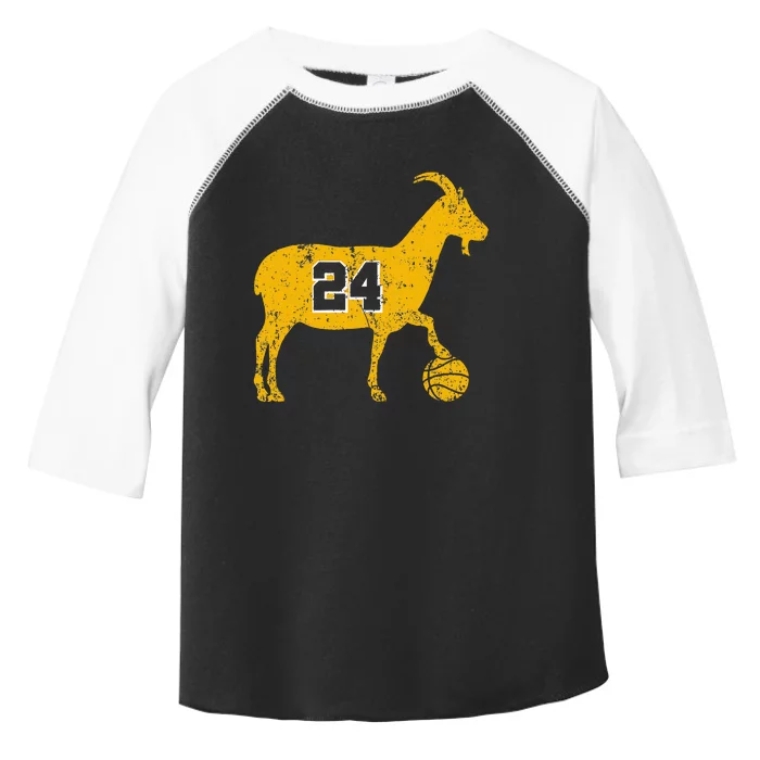 Goat 24 For Women Funny La Basketball Toddler Fine Jersey T-Shirt