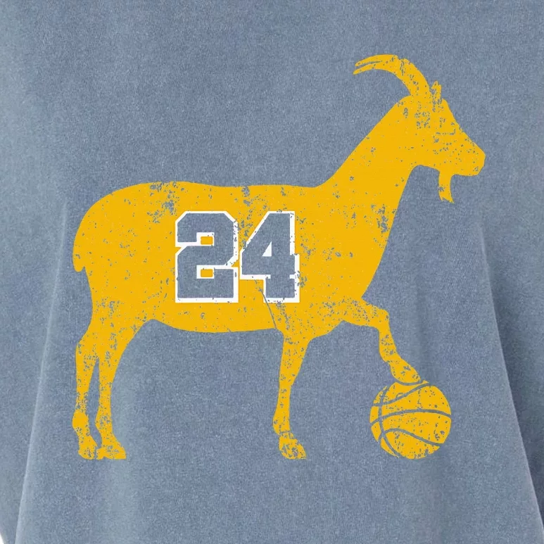 Goat 24 For Women Funny La Basketball Garment-Dyed Women's Muscle Tee