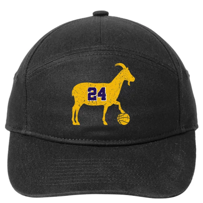 Goat 24 Funny La Basketball 7-Panel Snapback Hat