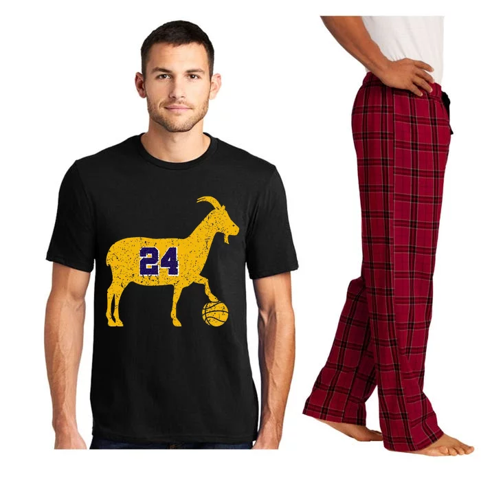 Goat 24 Funny La Basketball Pajama Set