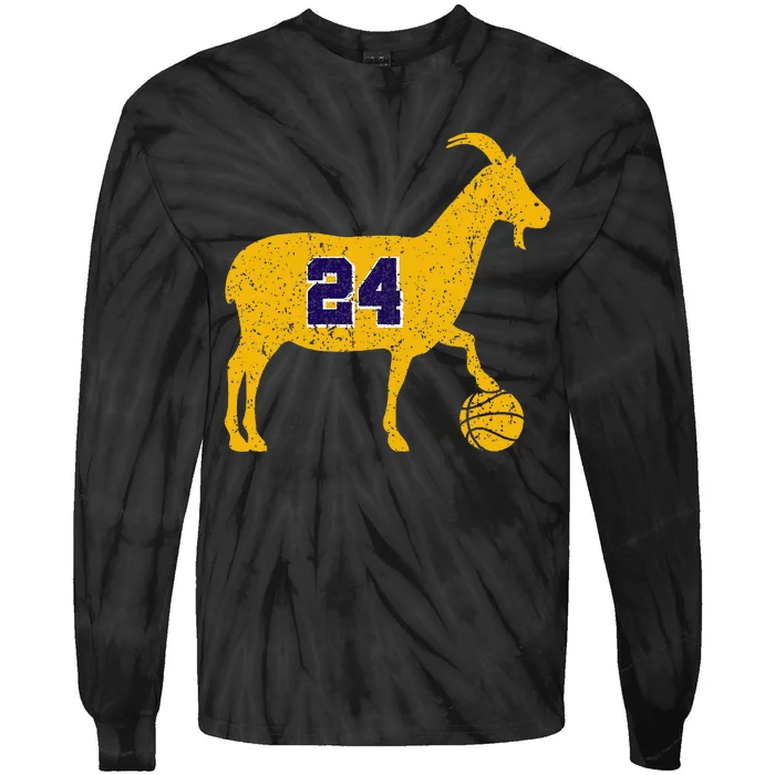 Goat 24 Funny La Basketball Tie-Dye Long Sleeve Shirt