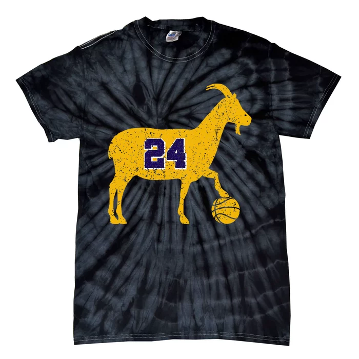 Goat 24 Funny La Basketball Tie-Dye T-Shirt