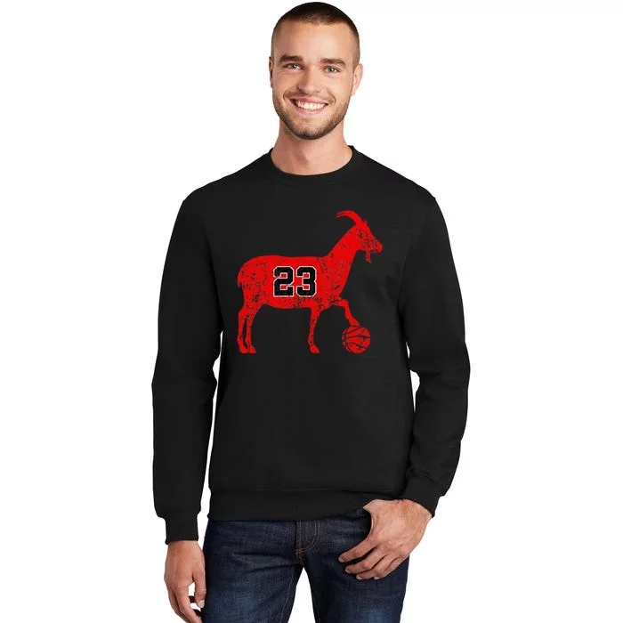 Goat 23 Funny Basketball Tall Sweatshirt