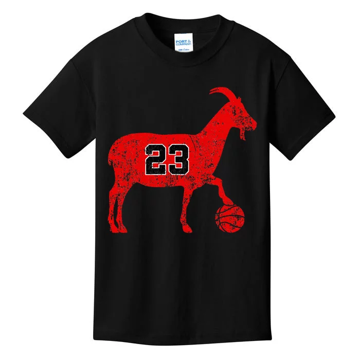 Goat 23 Funny Basketball Kids T-Shirt