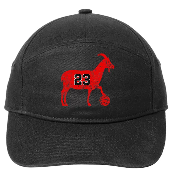 Goat 23 Funny Basketball 7-Panel Snapback Hat