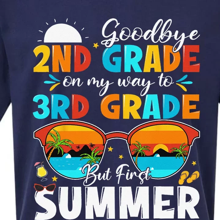 Goodbye 2nd Grade Graduation To 3rd Grade Hello Summer Sueded Cloud Jersey T-Shirt