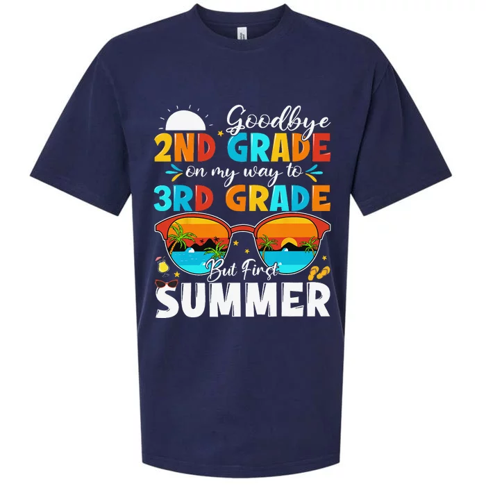 Goodbye 2nd Grade Graduation To 3rd Grade Hello Summer Sueded Cloud Jersey T-Shirt