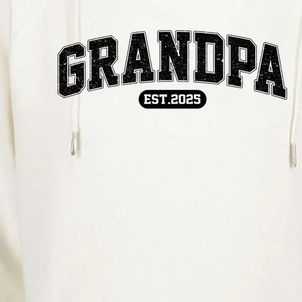 Grandpa 2025 Grandfather Est. 2025 Grandpa Est 2025 Womens Funnel Neck Pullover Hood