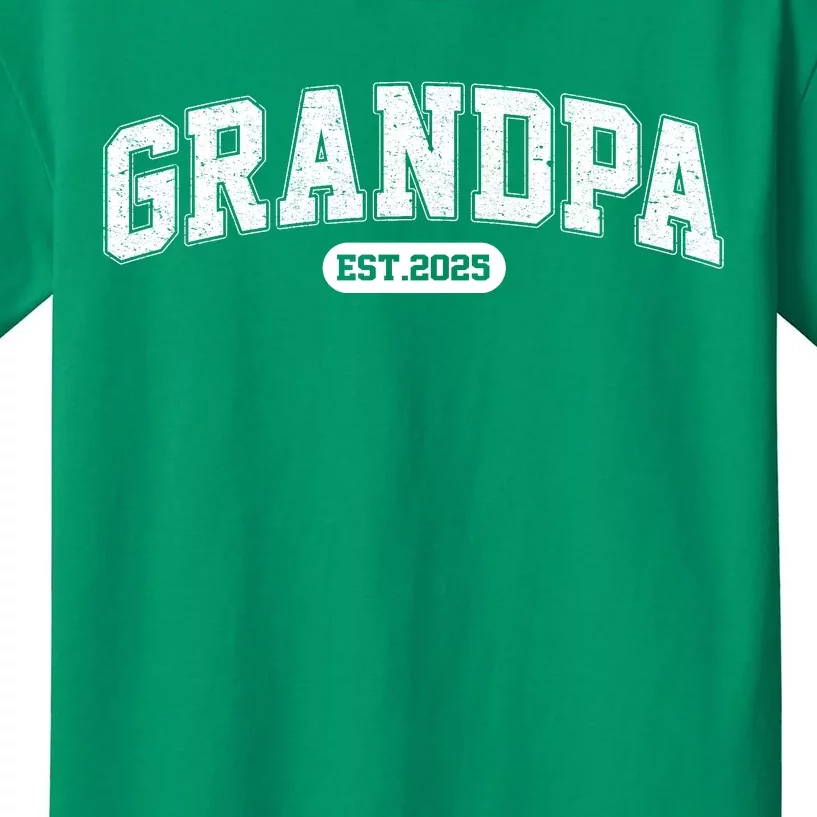 Grandpa 2025 Grandfather Est. 2025 Grandpa Est 2025 Kids T-Shirt