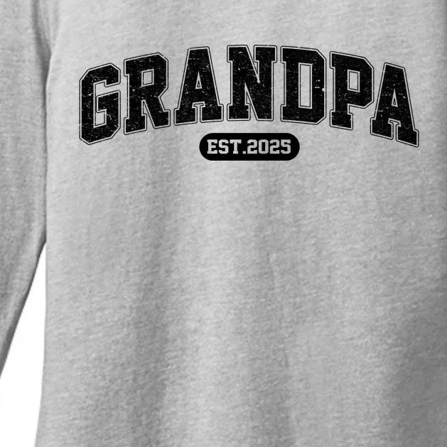 Grandpa 2025 Grandfather Est. 2025 Grandpa Est 2025 Womens CVC Long Sleeve Shirt