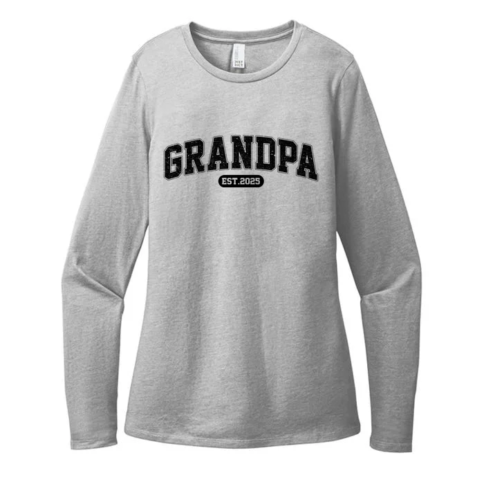 Grandpa 2025 Grandfather Est. 2025 Grandpa Est 2025 Womens CVC Long Sleeve Shirt