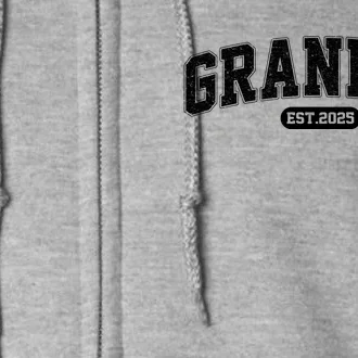 Grandpa 2025 Grandfather Est. 2025 Grandpa Est 2025 Full Zip Hoodie