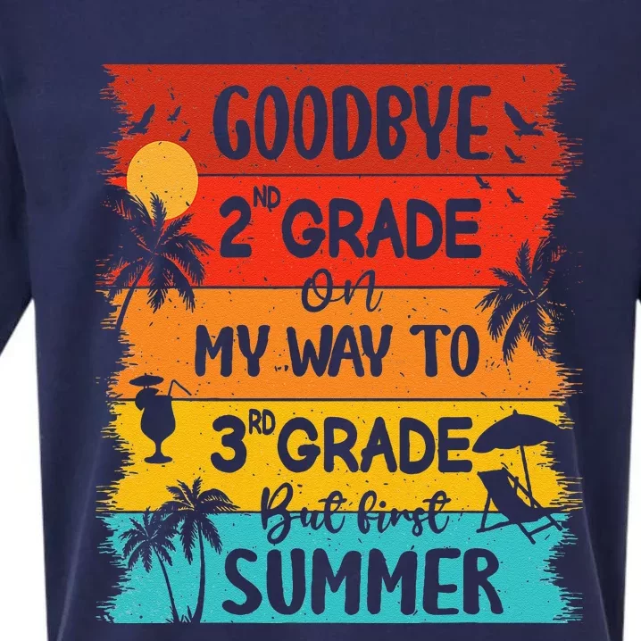 Goodbye 2nd Grade Hello Summer Last Day Of School Graduation Sueded Cloud Jersey T-Shirt