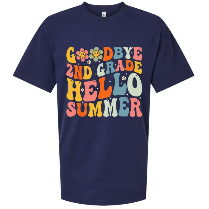 Goodbye 2nd Grade Hello Summer Last Day Of School Sueded Cloud Jersey T-Shirt