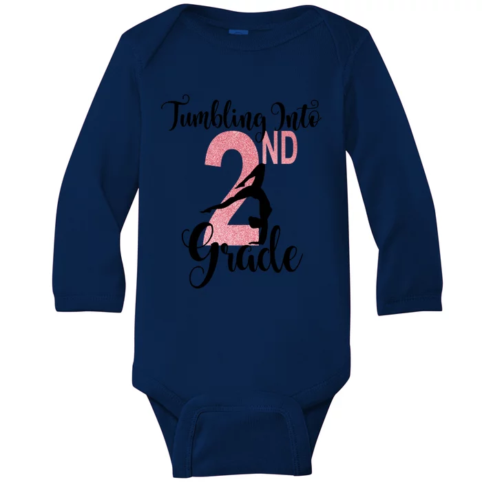 Glitter 2nd Grade Girl Gymnastics Tumble First Day Of School,Kids 1st Day Of Sch Baby Long Sleeve Bodysuit